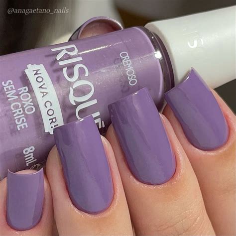 Risqu Roxo Sem Crise Simple Nails Gel Nails Nail Colors