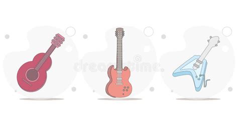 Ilustraci N Plana Vectorial De Guitarra Guitarra El Ctrica Guitarra