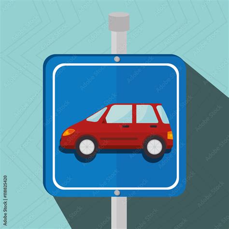 parking lot symbol notice vector illustration design Stock Vector ...