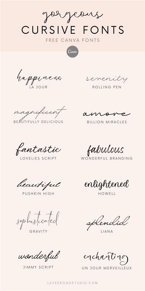 Beautiful Cursive Letters Font Options Free Canva Fonts Fonts And