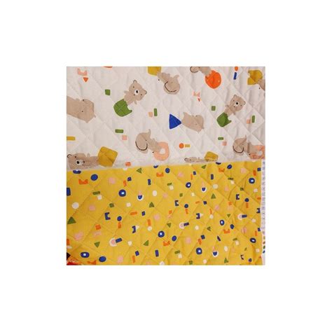 Tissu Matelass Enfant Double Face Imprim L Phant Vendu En Ligne