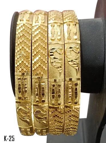 Golden Wedding Wear Gold Plated Imitation Brass Bangle At Rs Set In