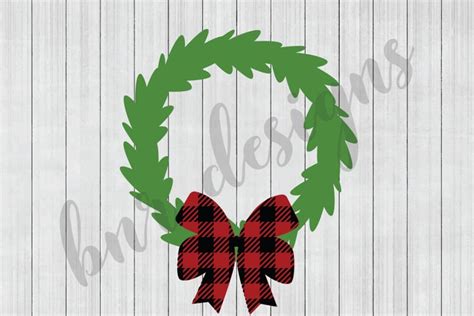 Christmas SVG, Wreath SVG, SVG Files, DXF Files (127826) | SVGs ...