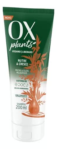 Shampoo Ox Plants Vegano Nutre E Cresce 200ml MercadoLivre