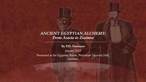 Ancient Egyptian Alchemy From Acacia To Zosimos By Pd Newman 14th