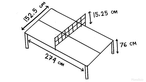 Cara Menggambar Lapangan Tenis Meja Beserta Ukuran Lapangan Tenis Meja Youtube