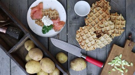 Kartoffel Waffeln Mit Lachs Making Of Youtube