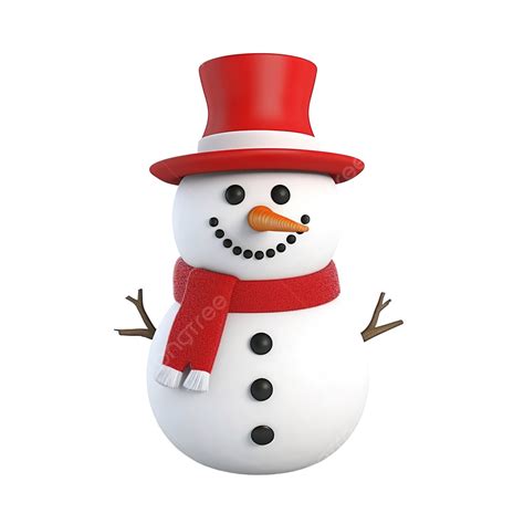 Boneco De Neve De Desenho Animado D Chap U De Natal Renderiza O