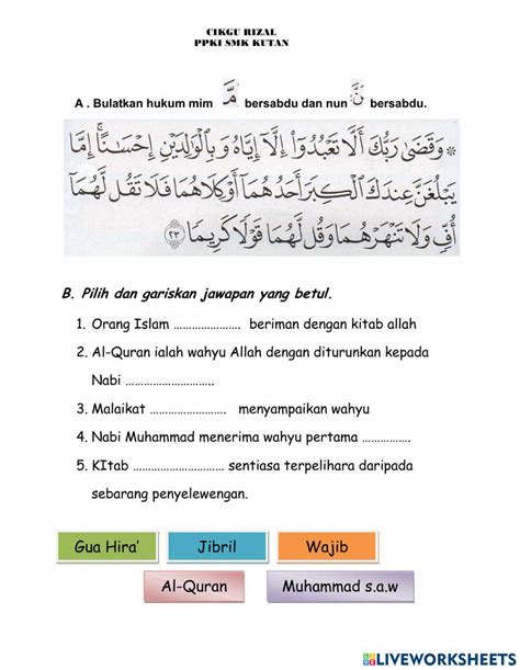 Pendidikan Khas Online Activity For Pendidikan Khas Live Worksheets