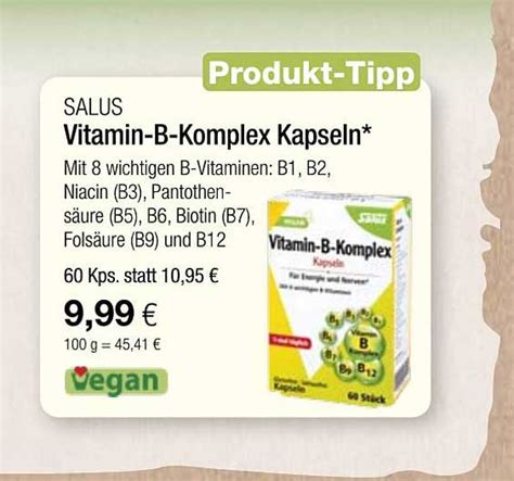 Salus Vitamin B Komplex Kapseln Angebot Bei Vitalia 1Prospekte De