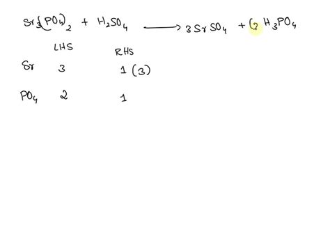 Solved 12 Strontium Phosphate Reacts With Sulfuric Acid To Form Strontium Sulfate And