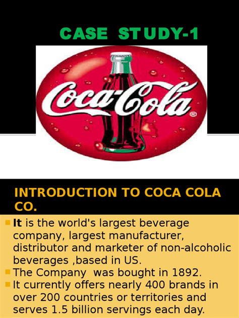 The Coca Cola Case Study