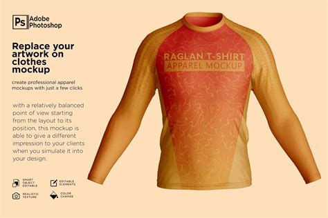 T Shirt Raglan Long Sleeve Mockup Graphic By Nanggroe Scripting · Creative Fabrica