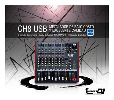 Consola Mezclador Pasiva Pro Dj Ch Bluetooth Mp Usb En Colombia