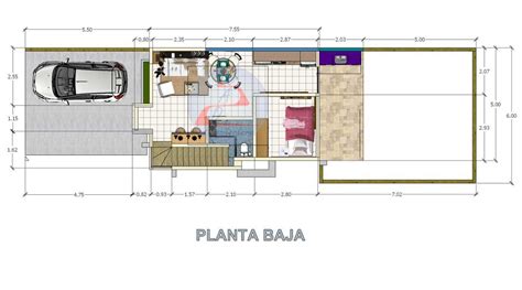 CASA De 5x7 Metros Con 2 HABITACIONES De 2 PLANTAS D270 CASA ACTUAL