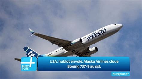 Usa Hublot Envol Alaska Airlines Cloue Boeing Au Sol Video