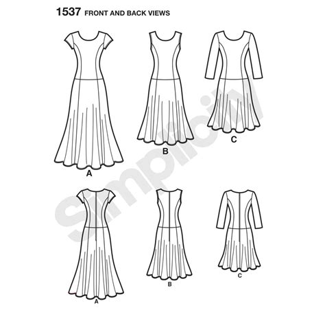 Simplicity Sewing Pattern 1537 Misses And Plus Size Amazing Fit Dress