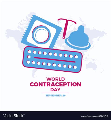 World Contraception Day Poster Royalty Free Vector Image