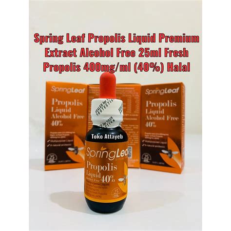 Jual Spring Leaf Propolis Liquid Premium Extract Alcohol Free 25ml