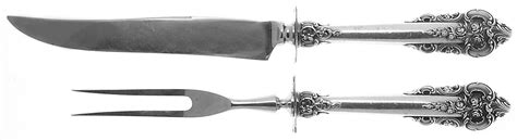 Grande Baroque Sterling 1941 Small Steak 2 Piece Carving Set W