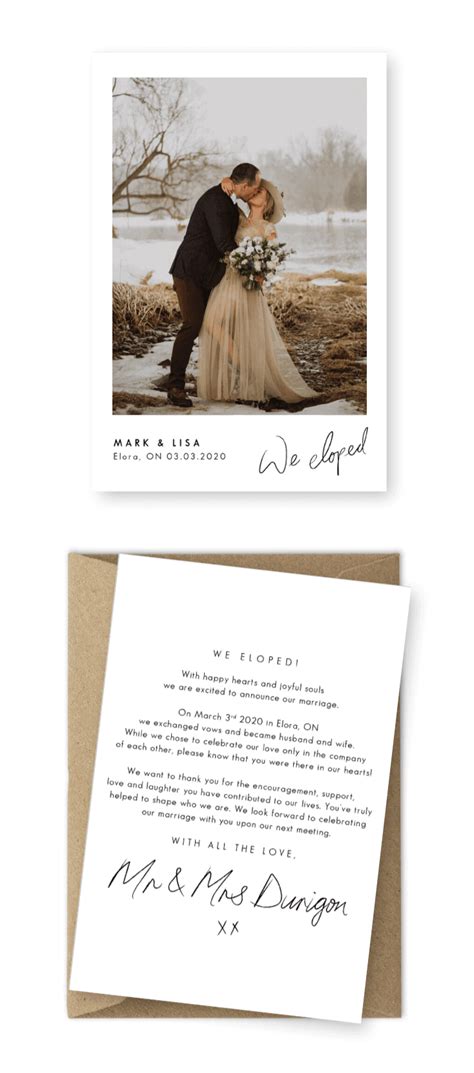 15 Elopement Announcement Wording Ideas and Examples