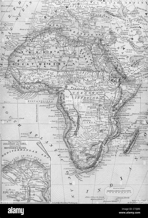 Mapa antiguo de África a partir de originales de libros de texto de