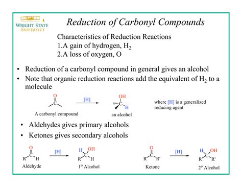 Reduction Of Carbonyl Compounds