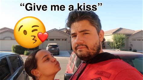 I Can T Stop Kissing You Prank On Boyfriend Cute Reaction Youtube