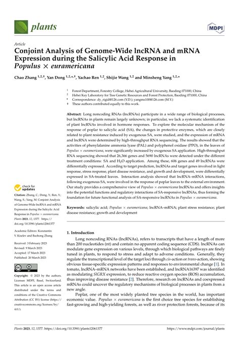 PDF Conjoint Analysis Of Genome Wide LncRNA And MRNA Expression