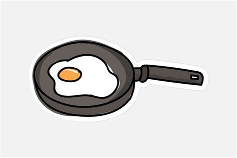 Premium Vector Fresh Cooked Fried Egg On A Pan Vector