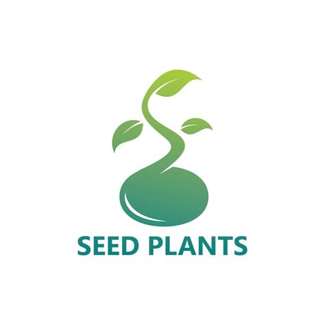 Premium Vector Seed Plants Logo Template Design