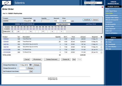 Order Management Multiple Options For Order Entry Solentris