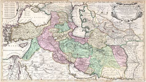 Historische Karten Karte Vom Nahen Mittleren Osten Im Jahre 1730