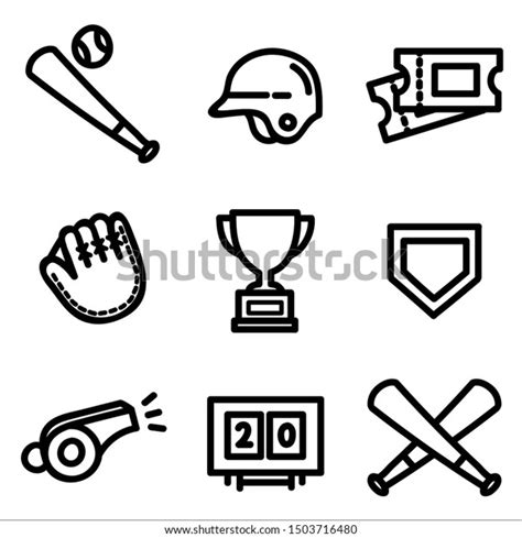 Hand Drawn Baseball Doodle Set Stock Vector (Royalty Free) 1503716480 ...