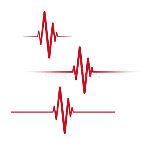 Het Eenvoudige Pictogram Van Het Hartslagcardiogram Het Hart Sloeg Ecg