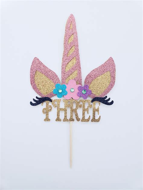 Unicorn Cake Topper Unicorn Horn Cake Decoration Unicorn Etsy