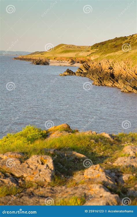 Somerset Coastline on Sand Point Weston-s-Mare Stock Image - Image of brean, europe: 25916123