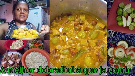 A melhor dobradinha que já comi feijão branco bucho calabresa charque