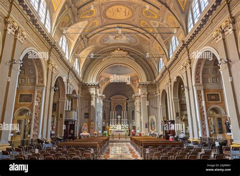 Bologna Italy April The Nave Of Baroque Chruch Chiesa Di