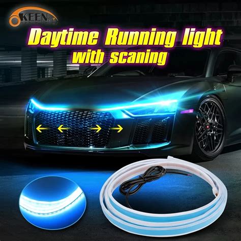 Купить Алиэкспресс OKEEN LED Daytime Running Light Universal Car Hood