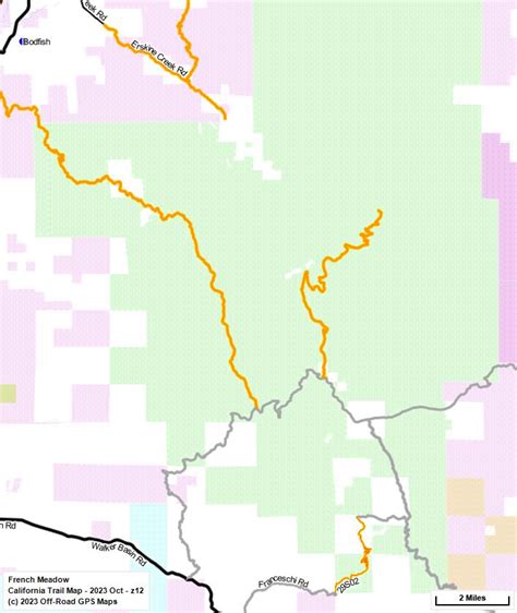 Sequoia Nf Lower Kern River California Trail Map