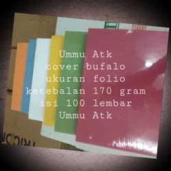 Jual Kertas Cover Jilid Bufalo Ukuran Folio Gram Isi Lembar