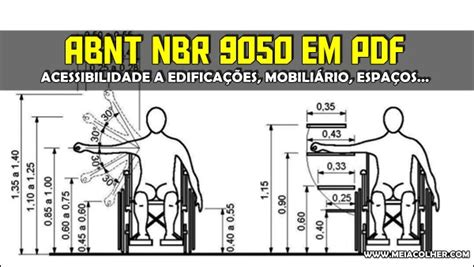 Norma ABNT NBR 9050 em PDF Acessibilidade a edificações