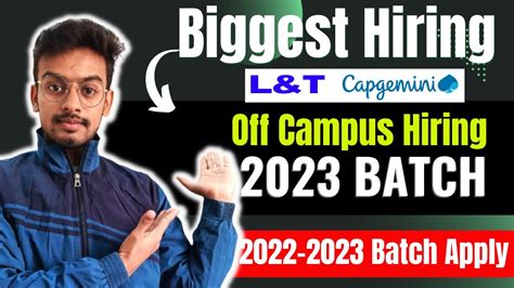 Biggest Hiring Latest Batch Hiring Off Campus Drive