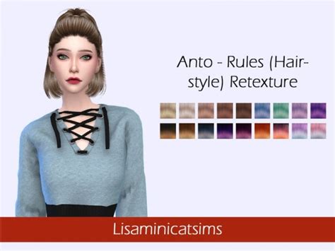 The Sims Resource Anto`s Rules Hair Retextured By Lisaminicatsims