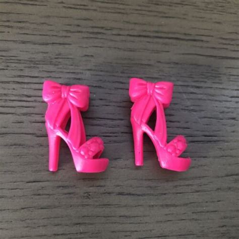 Barbie Hot Pink Strappy Sandal Dressy Shoes High Heel Bow One Matching