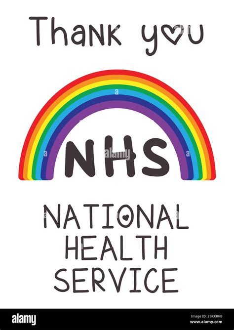 Thank You NHS Rainbow Vector Stock Vector Image Art Alamy