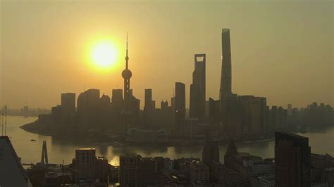 Shanghai City At Sunrise Huangpu Lujiazui Stock Footage Sbv 347369662