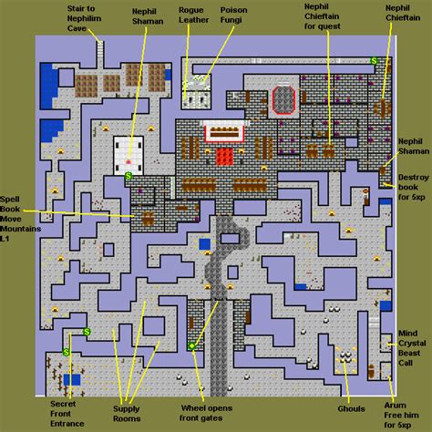 Avernum 2 Annotated Maps First Area Detail Map