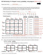 Activity Pdf Bio Activity Trihybrid Crosses Probability And